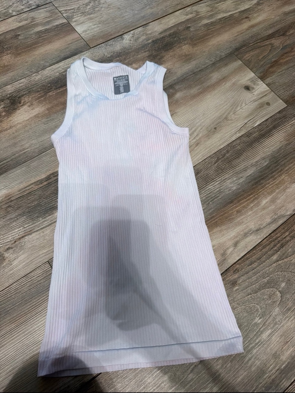 Athleta White Ribbed Tank